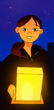 Girl with lantern